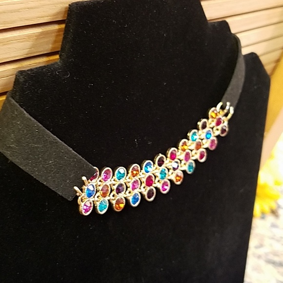 Gifted/Bundle Colorful choker rhinestones - Picture 4 of 9